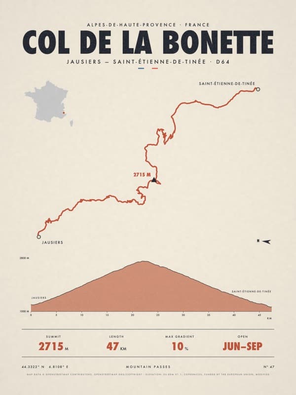 COL DE LA BONETTE print