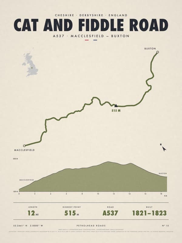 CAT AND FIDDLE ROAD print