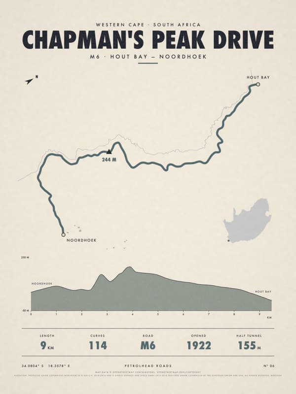 CHAPMAN'S PEAK DRIVE print