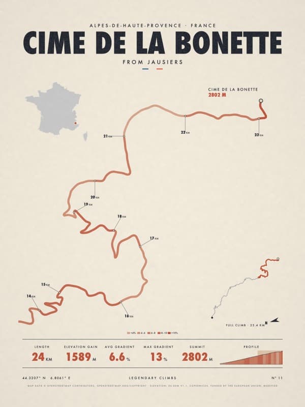 CIME DE LA BONETTE print