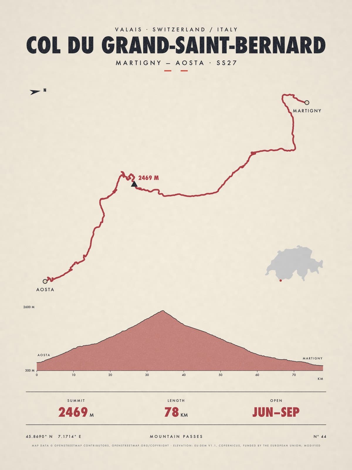 COL DU GRAND-SAINT-BERNARD print